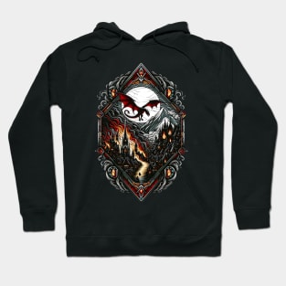 The Dragon Attacks the Town by the Lake - Fantasy Hoodie